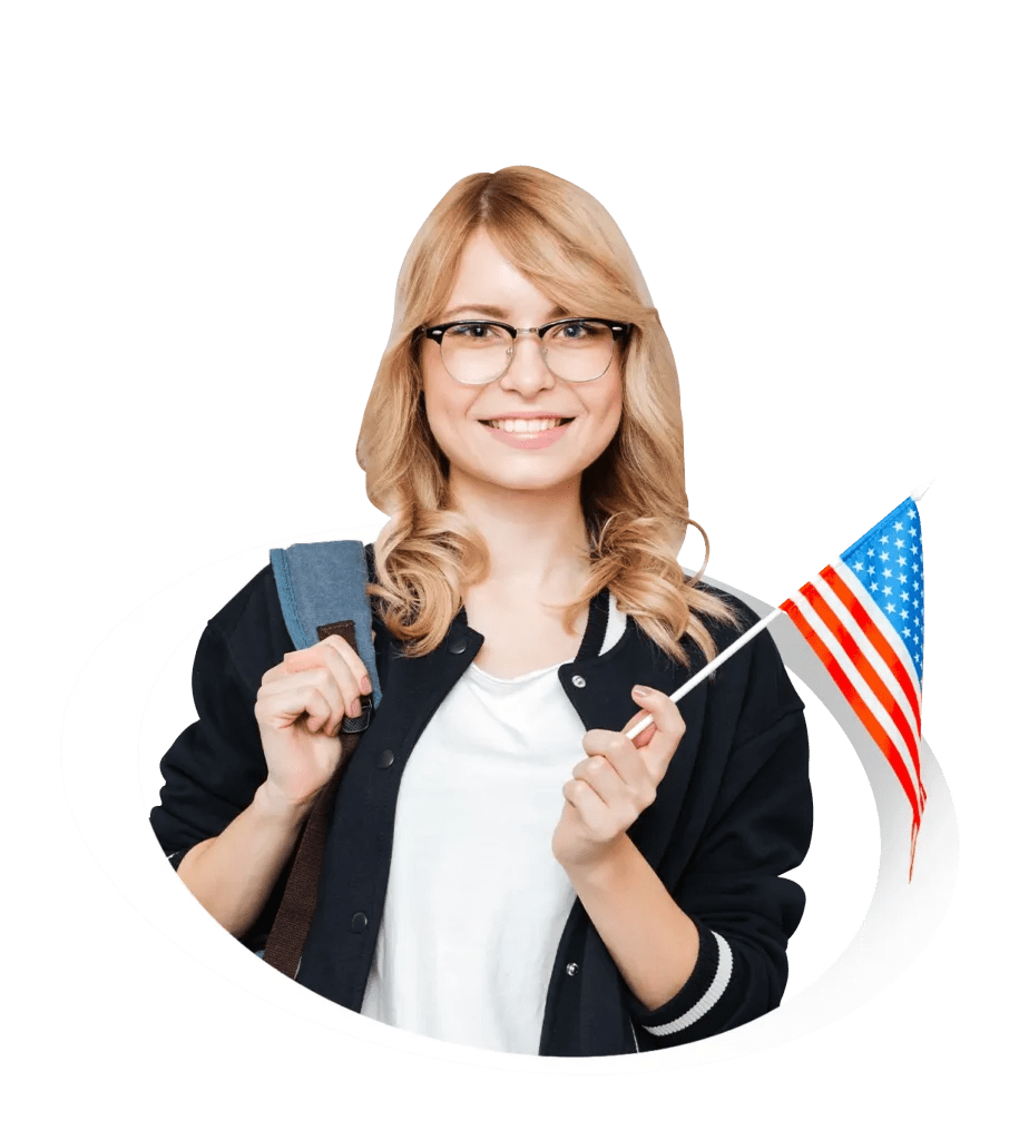 Estudante de inglês confiante