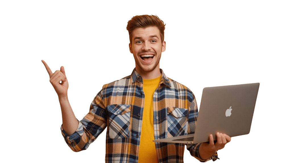 Estudante de Tecnologia da Informação confiante